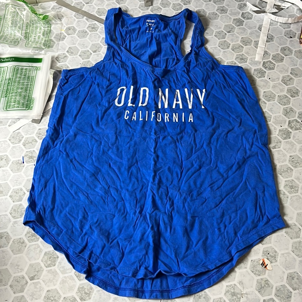 Old Navy Small Blue California Graphic Tank Top